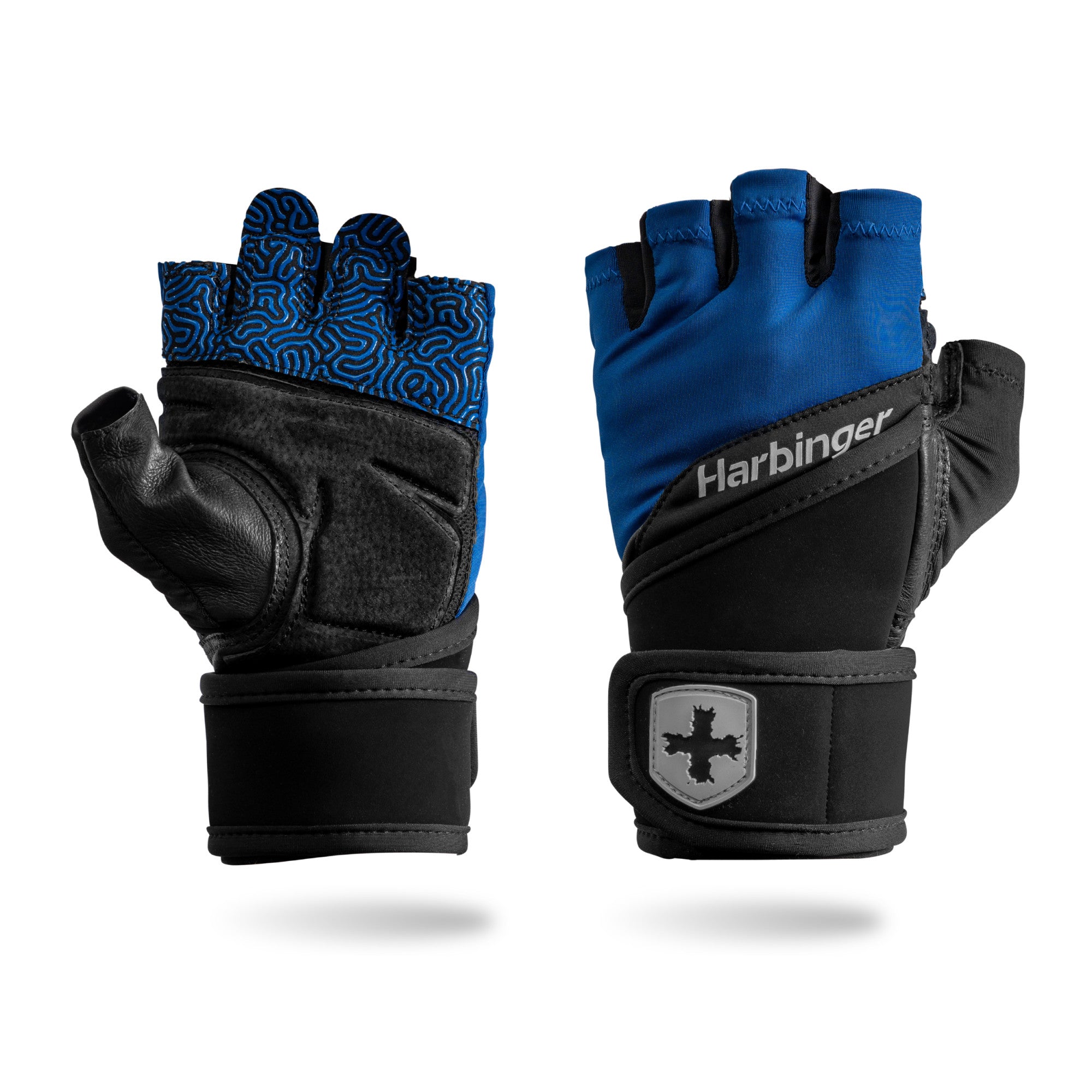 handschuhe harbinger Harbinger Men's Training Grip Wristwrap Gloves 3.0 - Blue